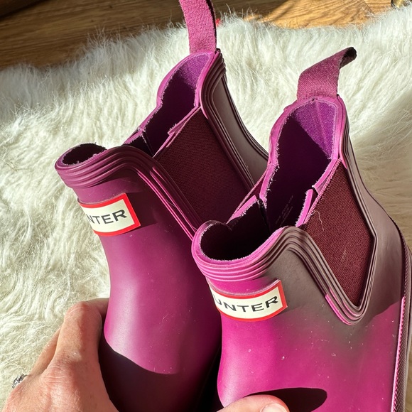 Hunter Chelsea Boot Violet Size 8 - Picture 4 of 6